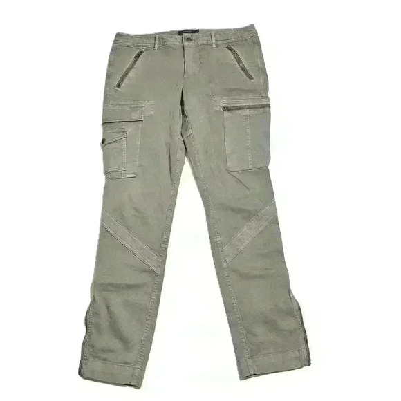 Polo Ralph Lauren Pants Cargo Jogger Zip Ankle Hiking Military Y2K Utility Khaki
